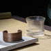 Japanese Style Glass Coffee Mug With Walnut Sleeve