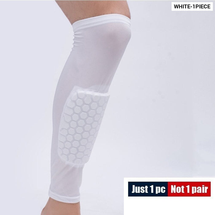 1 Piece Anti-collision Honeycomb Leg Shin Sleeve For Cycling Running Basketball