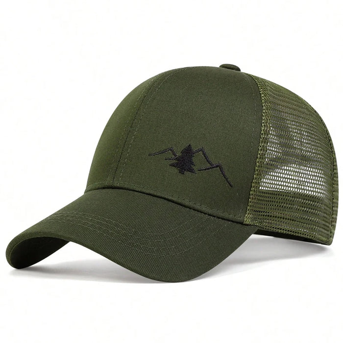 Mountain Embroidered Snapback Cap / Hat For Casual Sports