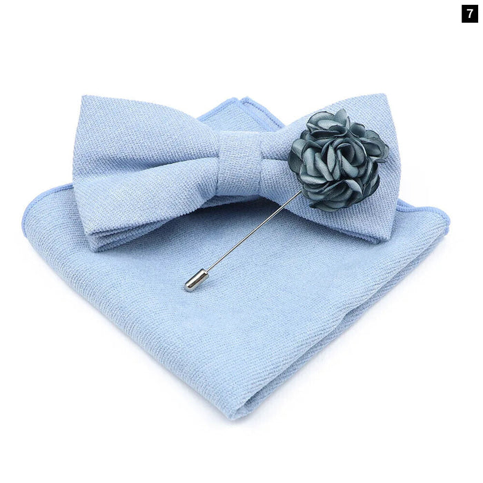 Super Soft Suede Bowtie Set For Weddings