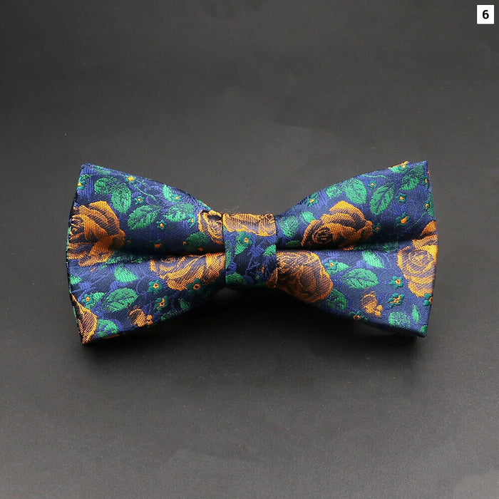 Floral Rose Bowtie For Weddings And Parties