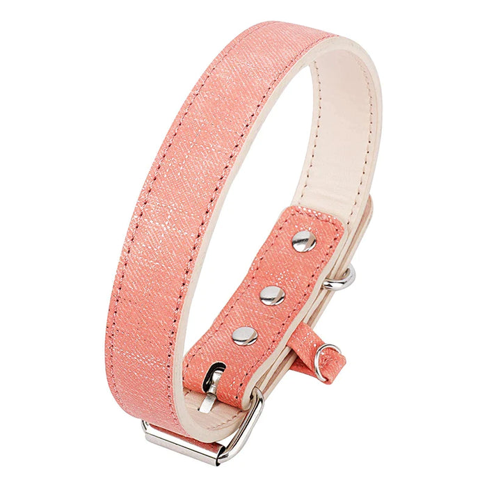 Pu Leather Dog Collar Adjustable Breathable