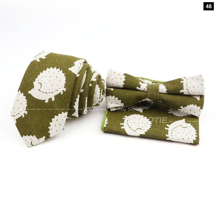 Unisex Linen Ties Set For Weddings And Business