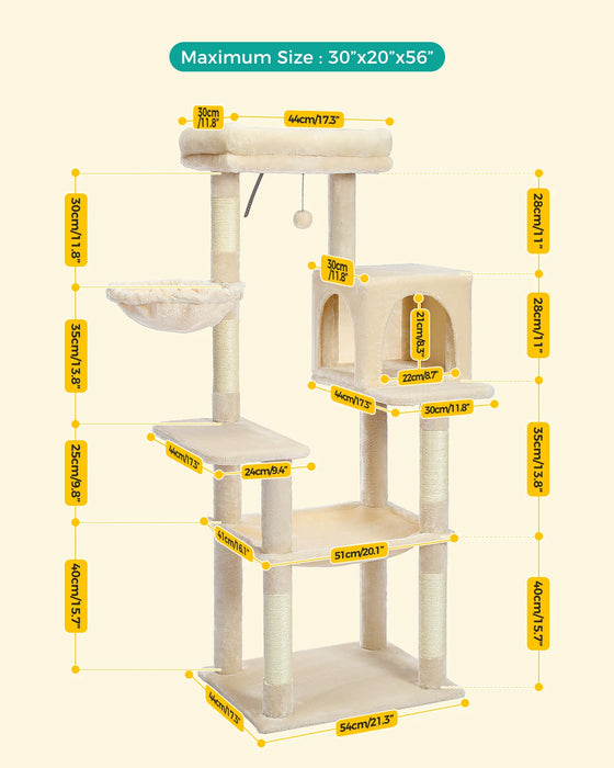 Multi Level Cat Tree Tower Scratching Post