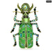 Enamel Beetle Brooch Rhinestone Insect Pin