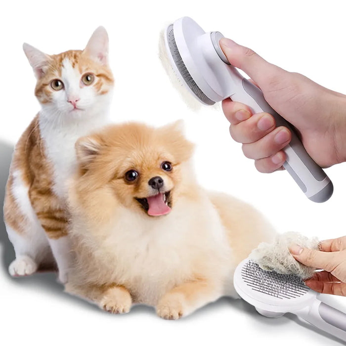 Self Cleaning Slicker Tangled Hair Brush For Cats Dogs