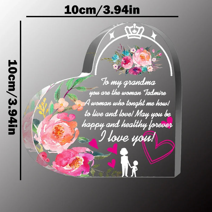 Personalized Acrylic Desktop Gift For Grandma Perfect For Mother's Day Or Birthday