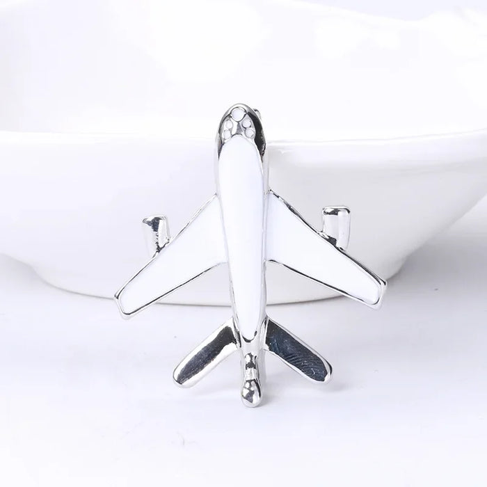 Airplane Lapel Pin Metal Aircraft Badge For Clothing And Accessories