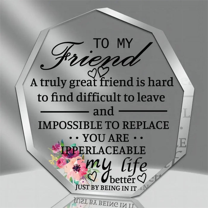 True Friendship Gift For Women Acrylic Desktop Decor