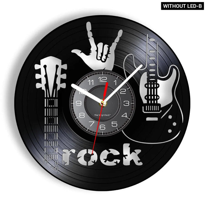 Musical Instruments Vinyl Record Clock