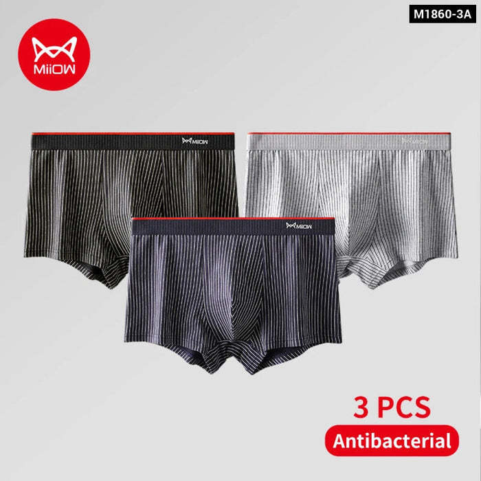 3 Piece Antibacterial Mens Boxers