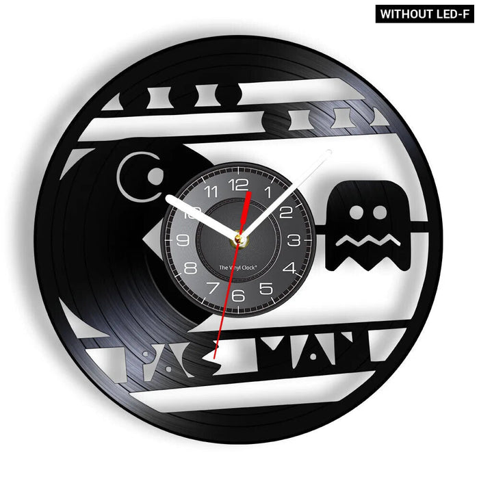 Retro Vinyl Record Wall Clock For Gamer Room Decor