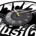 Rock n Roll Vinyl Record Wall Clock