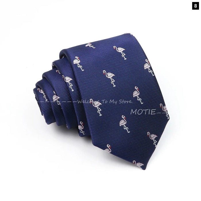 Blue Dragonfly Swan Necktie For Weddings And Daily Wear