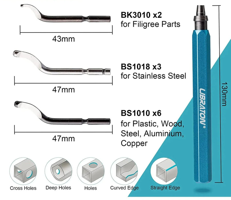 11 Blade Hss Deburring Tool For Metal And Plastic