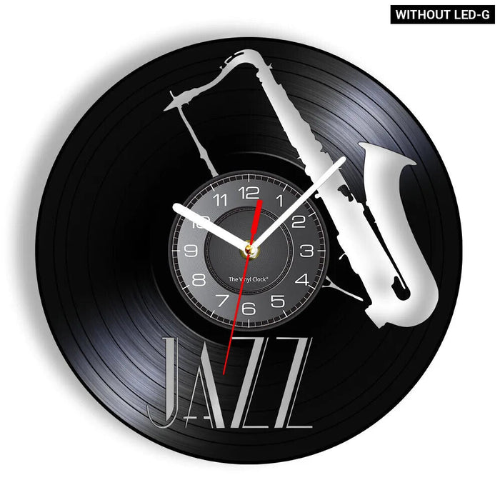 Jazz Band Vinyl Record Wall Clock