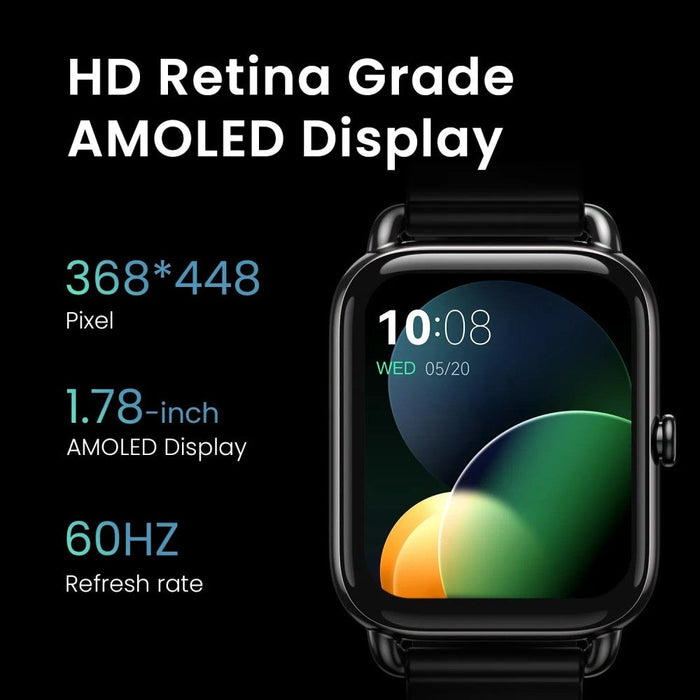 1.78'' Amoled Display 100+ Watch Faces Smart Watch With Silicone Strap