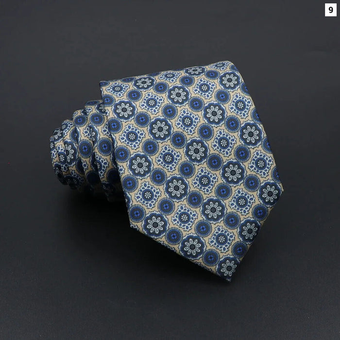 Super Soft Paisley Necktie 7Cm Slim Business Tie For Men