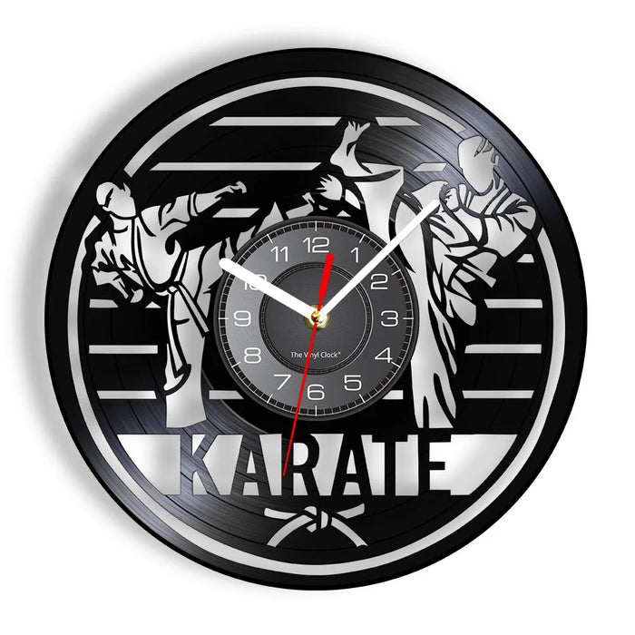 Retro Karate Record Wall Clock