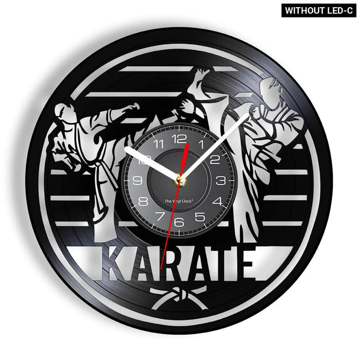 Retro Karate Record Wall Clock