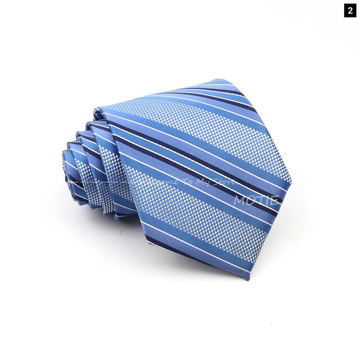 Deep Purple Striped Necktie For Business Weddings And Parties