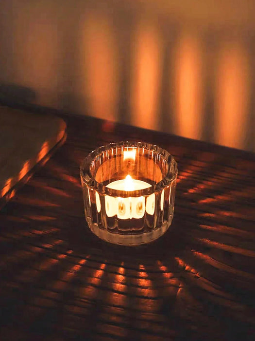 2 Glass Tealight Holders For Home Decor