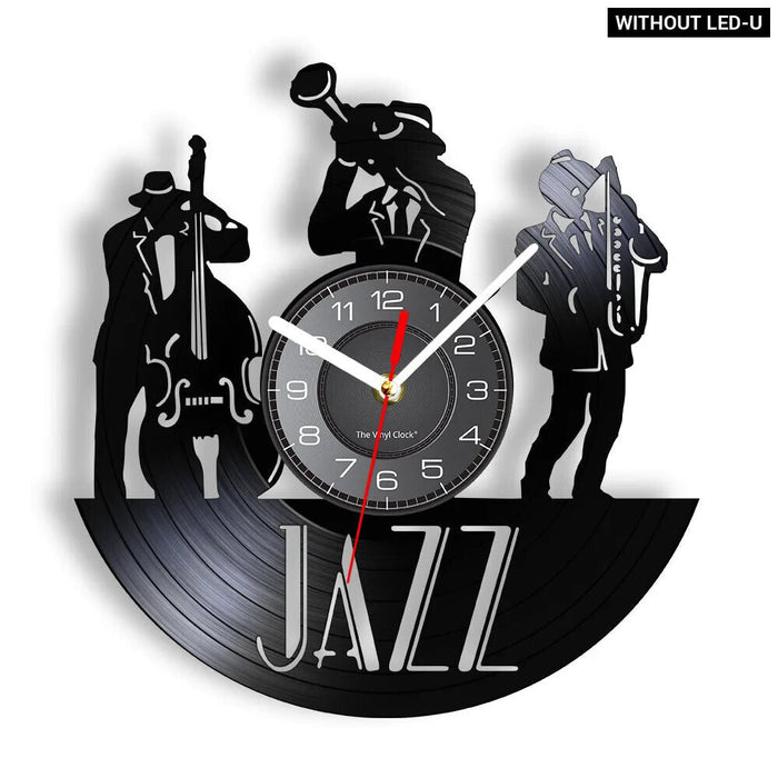 Silent Saxophone Vinyl Record Wall Clock