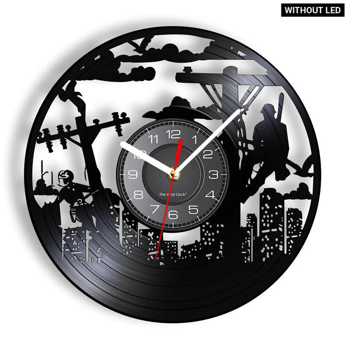 Electrician Vinyl Record Wall Clock