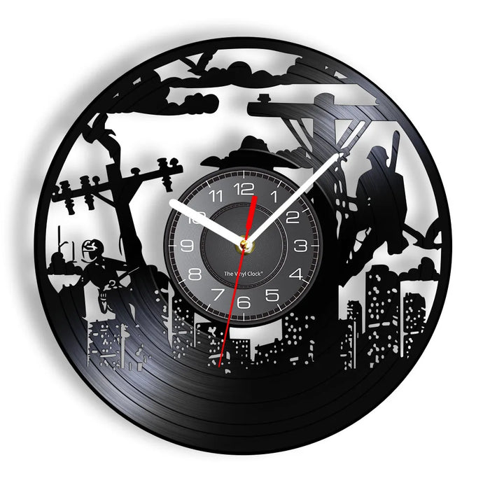 Electrician Vinyl Record Wall Clock