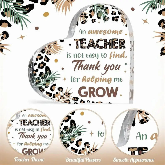 Acrylic Teacher Appreciation Keepsake & Paperweight