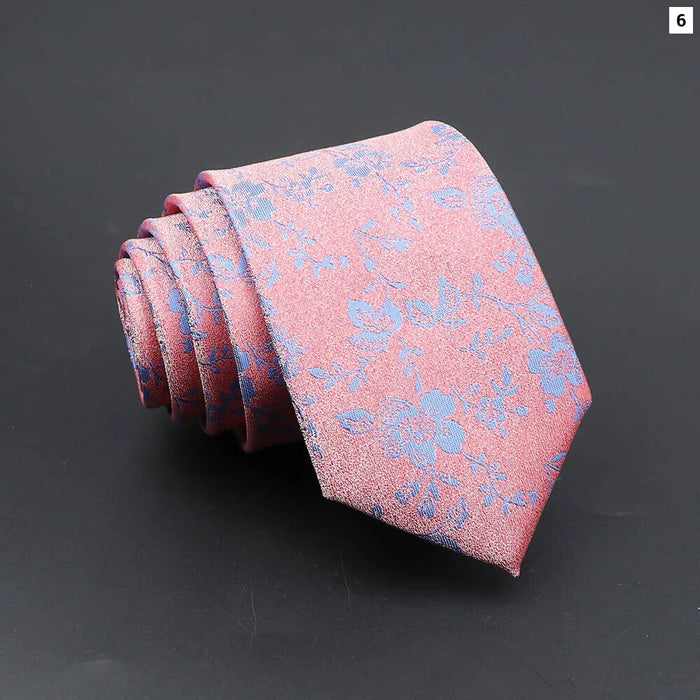 Classic Blue Red Plaid Tie 6Cm Jacquard Necktie For Men For Daily Wear Weddings And Gifts