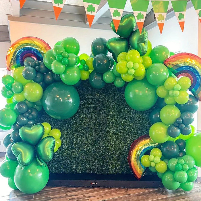 130 St. Patrick'S Day Balloon Arch Garland Set Green Balloon Lucky Clover Happy St. Patrick'S Day Irish Holiday Decorations