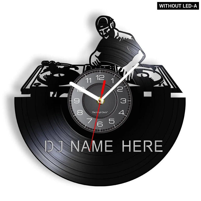 Personalized Dj Vinyl Record Wall Clock