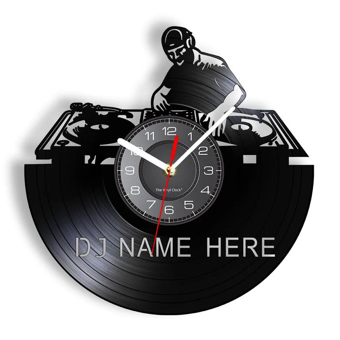 Personalized Dj Vinyl Record Wall Clock