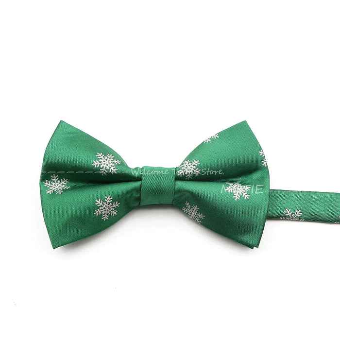 Christmas Tree Snowflake Bowtie For Weddings And Parties