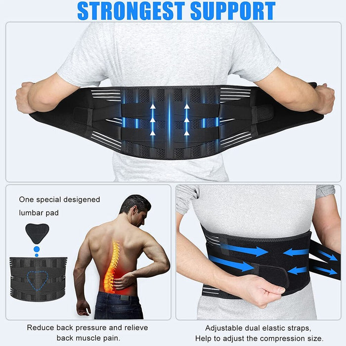 Anti-skid Breathable Waist Compression Support Belt For Men Women