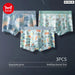 Pack Of 3 Fashion Print Mens Boxer Briefs