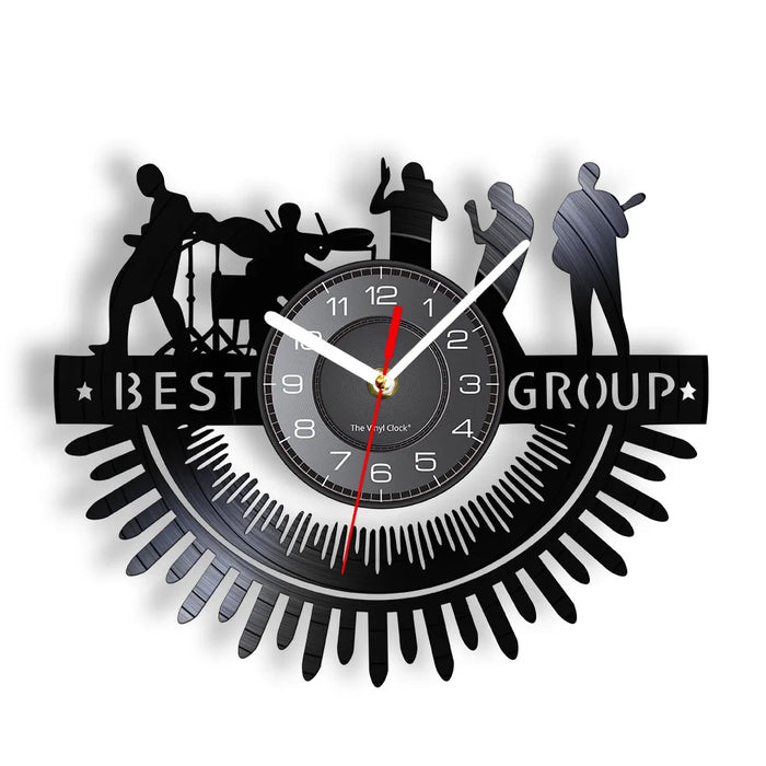 Rock Band Silhouettes Wall Clock