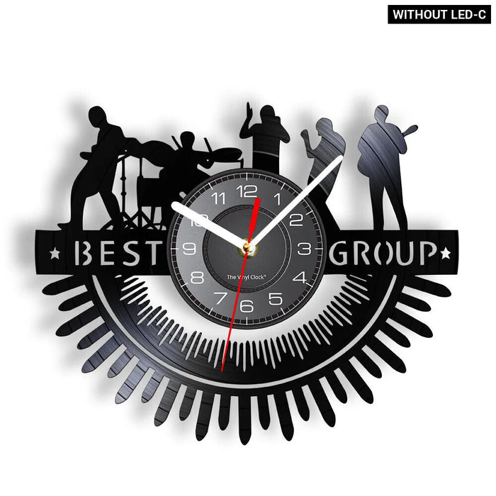 Rock Band Silhouettes Wall Clock