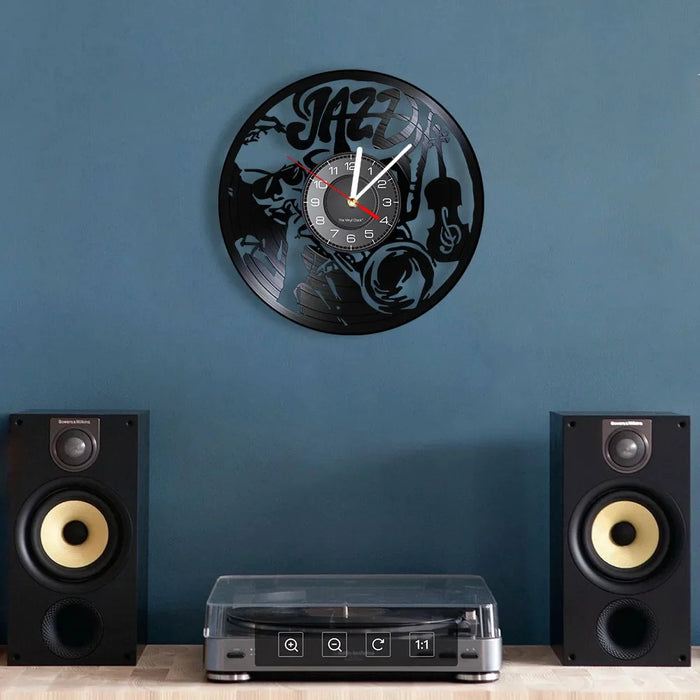 Jazz Legends Vinyl Record Wall Clock