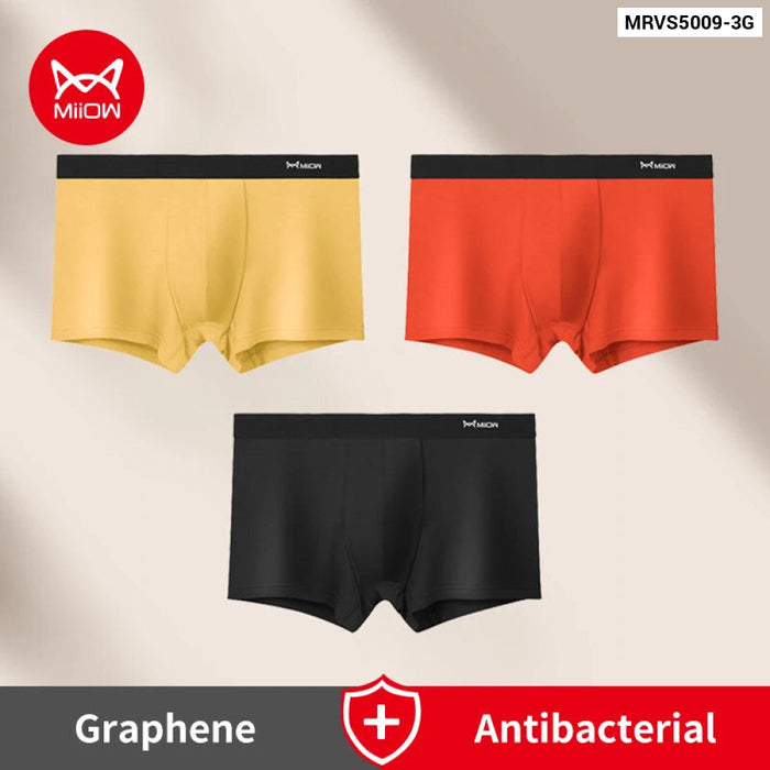 Pack Of 3 Modal Mens Boxer Shorts Antibacterial Breathable