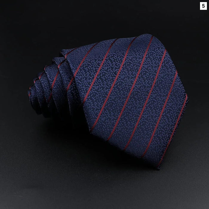 Mens Jacquard Striped Tie For Business Weddings And Daily Wear