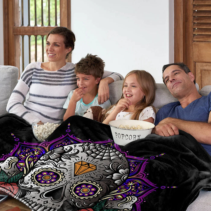 Lotus Brick Skull Throw Blanket Soft And Plush For Sofa Couch And Bed