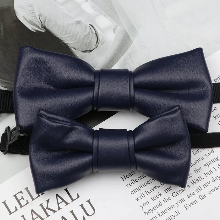 Leather Butterfly Bow Tie Set For Parties Weddings And Business Male And Female 40+ Colours