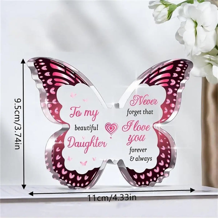 Unique Butterfly Shaped Acrylic Plaque Perfect Gift For Daughter