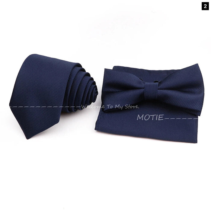 Classic Striped Tie Set For Business And Weddings