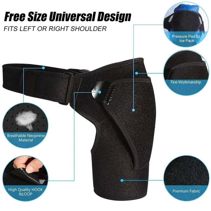 Adjustable Compression Shoulder Brace Sleeve Wrap For Pain Relief Dislocated Ac Joint