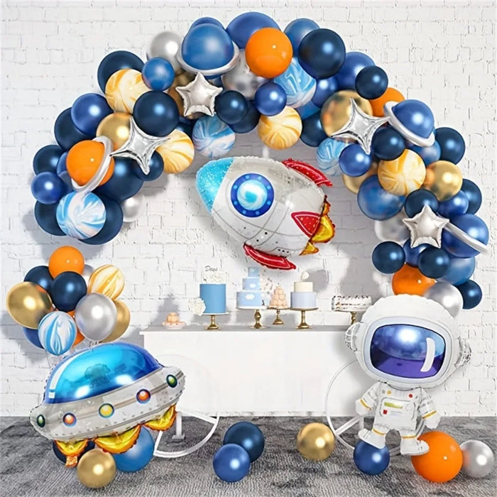 86Pcs Space Themed Aluminum Film Balloon 10" Birthday Decoration Baby Bath Birthday Parties Home Decoration Supplies