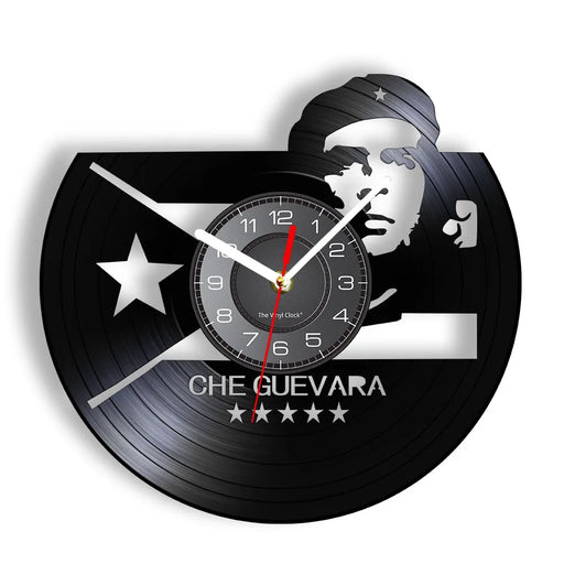 Cuban Flag Che Guevara Vinyl Wall Clock