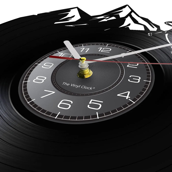 Snowboarding Vinyl Record Wall Clock